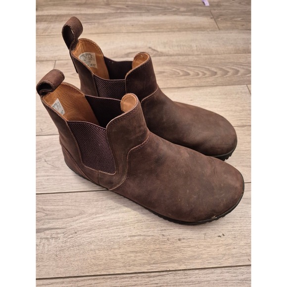 Xero Shoes Ridgeway Chelsea Mens Brown Leather Minimalist Barefoot Boots Size 10